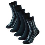 Schiesser Strumpor 5P Women Blue Bird Socks Svart/Marin/Vit Strl 35/38...