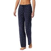 Schiesser Mix and Relax Long Cotton Pants Vit/Marin bomull 44 Dam