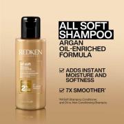 Redken All Soft Shampoo 75ml, Conditioner 30ml and Leave-in Treatment ...