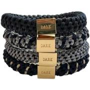 Dark Fat Hair Ties 4 Pk Combo Navy Blue Mix W/Gold