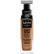 NYX Professional Makeup Can't Stop Won't Stop Foundation Golden honey ...