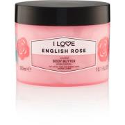 I Love English Rose Scented Body Butter - 300 ml