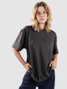 Blue Tomato Wavy Square Boyfriend T-Shirt washed out black