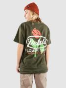 Petals and Peacocks Flower Shop T-Shirt olive