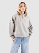 Vans Elevated Double Knit Loose Mock Neck Hoodie med Dragkedja cement ...