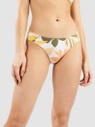 Roxy Pt Beach Classics Moderate Bikini Bottom bright wht subtly slt fl...