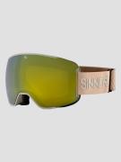 Sinner Snowflake Matte Light Grey Goggle full gold mirror and pink