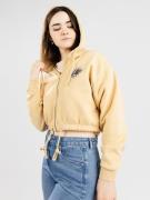 Santa Cruz BT Crescent Dot Hoodie med Dragkedja beige acid wash