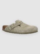 Birkenstock Boston Suede Leather Sandaler faded khaki