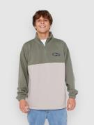 Rip Curl Heritage Oval 1/4 Zip Crew Fleecetröja cactus green