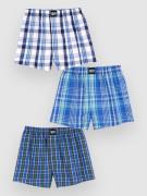 Lousy Livin Checkered 3Pack Boxershorts port blue
