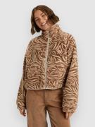 Roxy Blurry Cloud Print Fleecejacka parchment animal flrl big