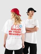 Another Cotton Lab Pardon Monsieur Oversized T-Shirt white