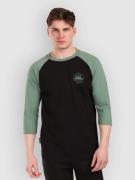 Horsefeathers Global Raglan T-Shirt black/iceberg green