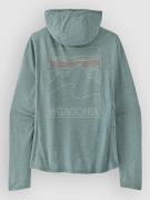 Patagonia Cap Cool Sun - Peak Visions Hoodie nouv green/blue sage xdye