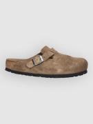 Birkenstock Boston Soft Footbed Suede Leather Sandaler dark tea tonal ...