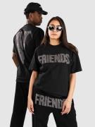 VLONE Friends Rhinestone T-Shirt silver