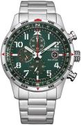 Citizen Herrklocka CA0791-81X Chrono Sport Grön/Stål Ø43 mm