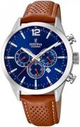 Festina Herrklocka F20542-3 Timeless Blå/Läder Ø43.5 mm