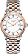 Longines Herrklocka L4.984.3.91.7 Flagship Vit/Roséguldstonat stål