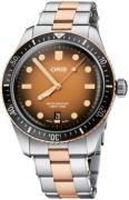 Oris Herrklocka 01 733 7707 4356-07 8 20 17 Diving Brun/Stål Ø40 mm