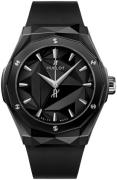 Hublot Damklocka 550.CS.1800.RX.ORL21 Classic Fusion Svart/Gummi Ø40