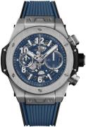 Hublot Herrklocka 421.NX.5170.RX Big Bang 44mm Blå/Gummi Ø44 mm