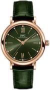 IWC Damklocka IW357409 Portofino Grön/Läder Ø34 mm