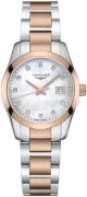 Longines Damklocka L2.286.3.87.7 Conquest Classic Vit/Roséguldstonat