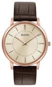 Bulova Herrklocka 97A126 Dress Beige/Läder Ø40 mm