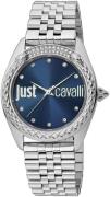 Just Cavalli Damklocka JC1L195M0055 Animalier Blå/Stål Ø34 mm