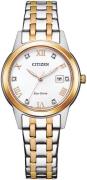 Citizen Damklocka FE1246-85A Elegance Vit/Roséguldstonat stål