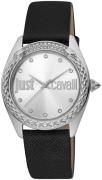 Just Cavalli Damklocka JC1L195L0015 Silverfärgad/Läder Ø34 mm