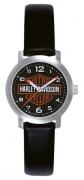 Bulova Damklocka 76L10 Harley-Davidson Svart/Läder