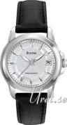 Bulova Damklocka 96M120 Precisionist Silverfärgad/Läder Ø36 mm