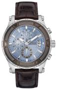 Guess Herrklocka W0673G1 Pinnacle Blå/Läder Ø46.5 mm