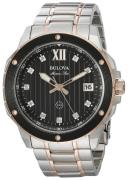 Bulova Herrklocka 98D127 Marine Star Svart/Roséguldstonat stål Ø46