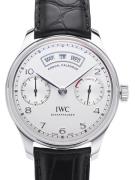 IWC Herrklocka IW503501 Portuguese Silverfärgad/Läder Ø44.2 mm