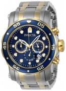 Invicta Herrklocka 23668 Pro Diver Blå/Gulguldtonat stål Ø48 mm