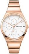 Lacoste Damklocka 2001036 Vit/Roséguldstonat stål Ø38 mm