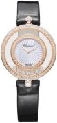 Chopard Damklocka 209426-5201 Happy Diamonds Silverfärgad/Läder