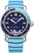 Chopard Damklocka 278587-3001 Happy Ocean Blå/Gummi Ø40 mm