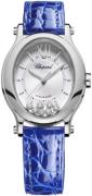 Chopard Damklocka 278602-3001 Happy Sport Silverfärgad/Läder Ø29 mm