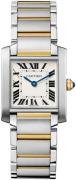 Cartier Damklocka W2TA0003 Tank Francaise Silverfärgad/18 karat gult