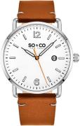 So & Co New York Herrklocka 5511.2 Madison Vit/Läder Ø38 mm