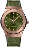 Hublot Herrklocka 511.OX.8980.LR Classic Fusion Grön/Gummi Ø45 mm