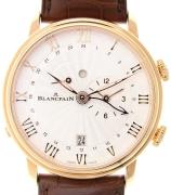 Blancpain Herrklocka 6640-3642-55B Villeret Silverfärgad/Läder