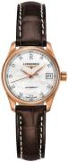 Longines Damklocka L2.128.8.87.3 Master Vit/Läder Ø25.5 mm