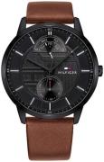 Tommy Hilfiger Herrklocka 1791604 Svart/Läder Ø42 mm