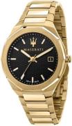 Maserati Herrklocka R8853142004 Stile Svart/Gulguldtonat stål Ø42 mm